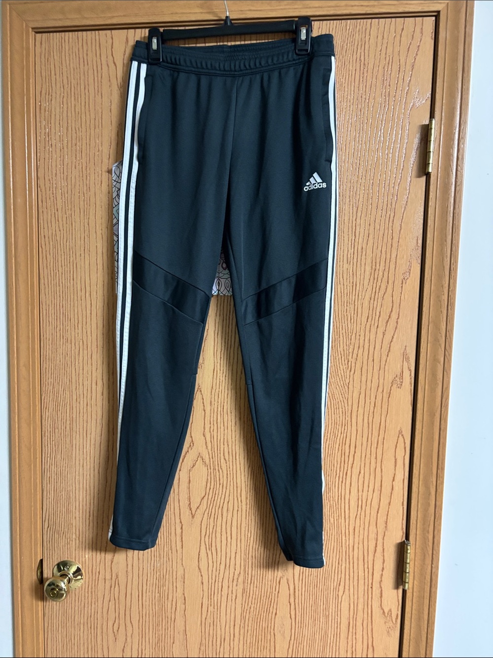 adidas Women’s Black Track Pants with White Side Stripes